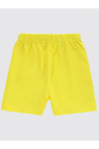 Yandan Dikişli 6-18 Ay Unisex Şort - Sarı 6-9 Ay - Sarı - CIVIL BABY (1)