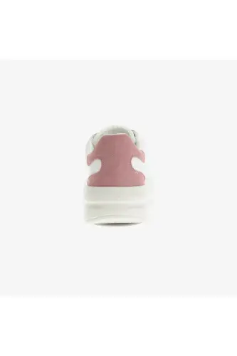 Elbina Leather Kadın Beyaz Sneaker - Pembe - 3