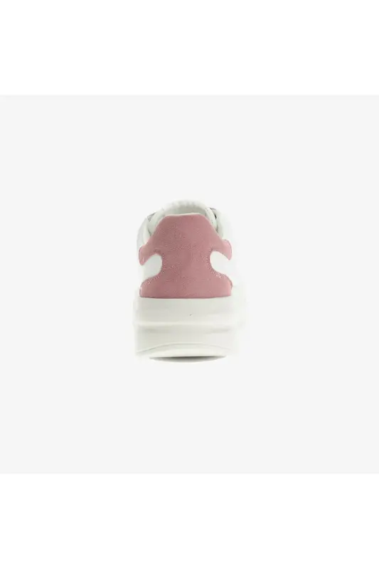 Elbina Leather Kadın Beyaz Sneaker - Pembe - 3
