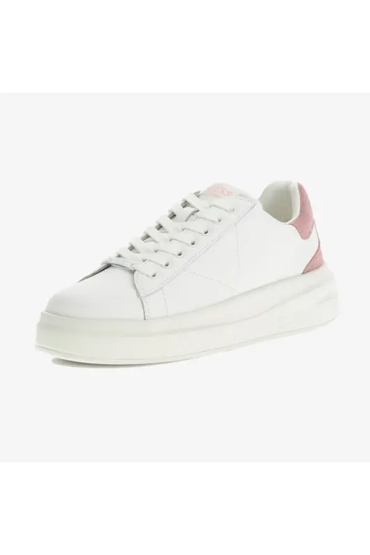 Elbina Leather Kadın Beyaz Sneaker - Pembe - 4