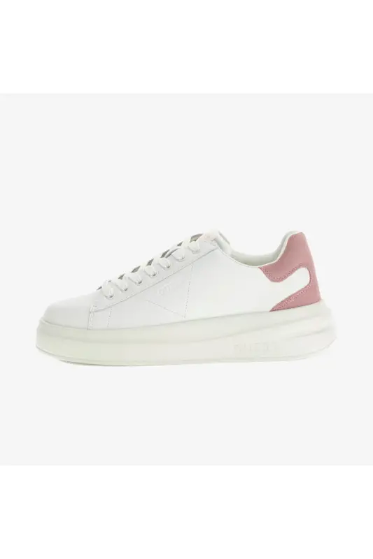 Elbina Leather Kadın Beyaz Sneaker - Pembe - 5