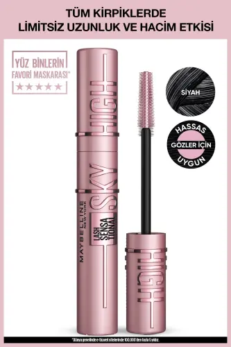 Lash Sensational Sky High Maskara - Kirpiklerde Limitsiz Uzunluk ve Hacim Etkisi - Siyah 