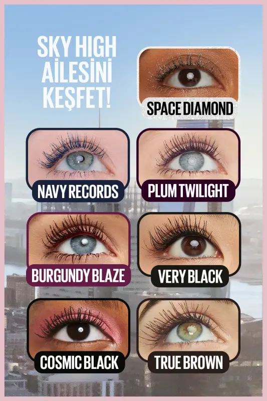 Lash Sensational Sky High Maskara - Kirpiklerde Limitsiz Uzunluk ve Hacim Etkisi - Siyah - 8