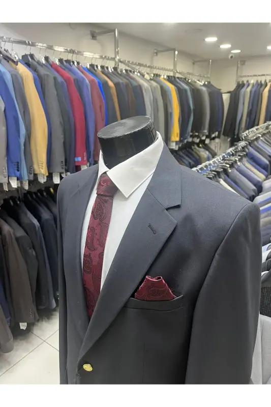 Blazer Metal Düğme Erkek Ceket - FUME - 6