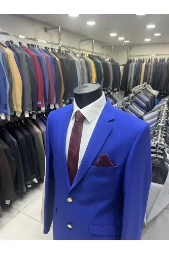 Blazer Metal Düğme Erkek Ceket - PARLEMENT - MASSARO (1)