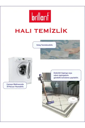 Bej Renk Kabartmalı Görünüm Lateks Deri Taban Halı - Bej-Krem - 3