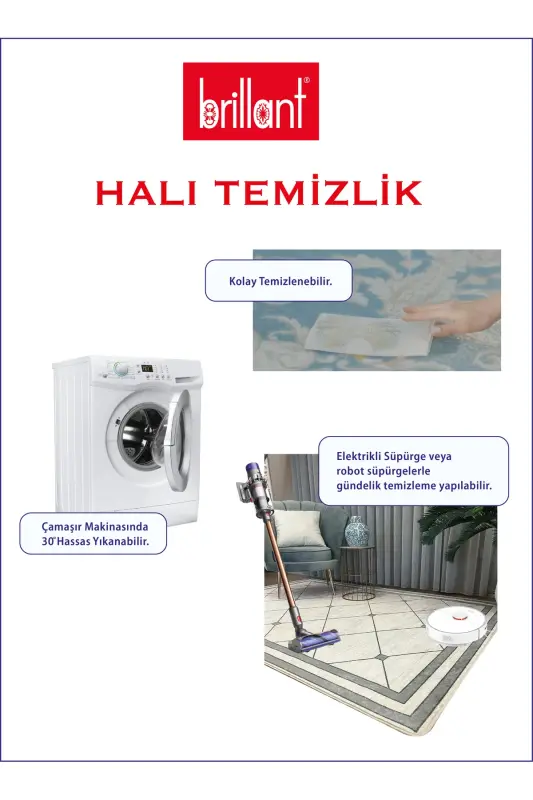 Bej Renk Kabartmalı Görünüm Lateks Deri Taban Halı - Bej-Krem - 3