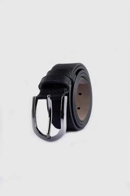 Erkek 3,5 Cm Klasik Haki Kemer - Haki - 5
