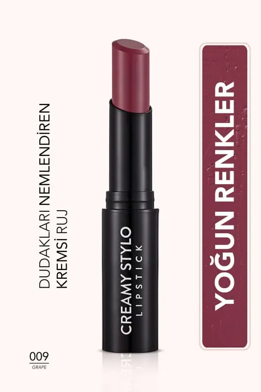 Yarı Parlak Stick Ruj- Creamy Stylo Lipstick -009 Grape- 8682536013697 - 009 GRAPE - 1