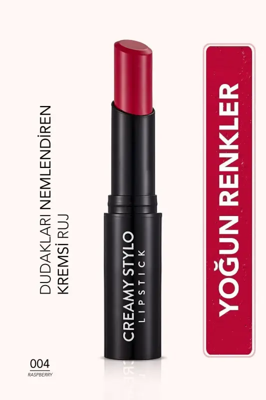 Yarı Parlak Stick Ruj- Creamy Stylo Lipstick -004 Raspberry-8682536013642 - 004 RASPBERRY - 1