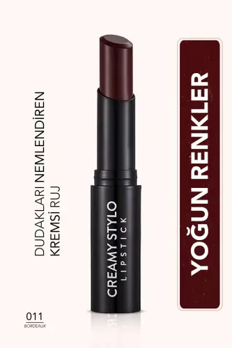 Yarı Parlak Stick Ruj- Creamy Stylo Lipstick -011 Bordeaux- 8682536013710 - 011 BORDEAUX 