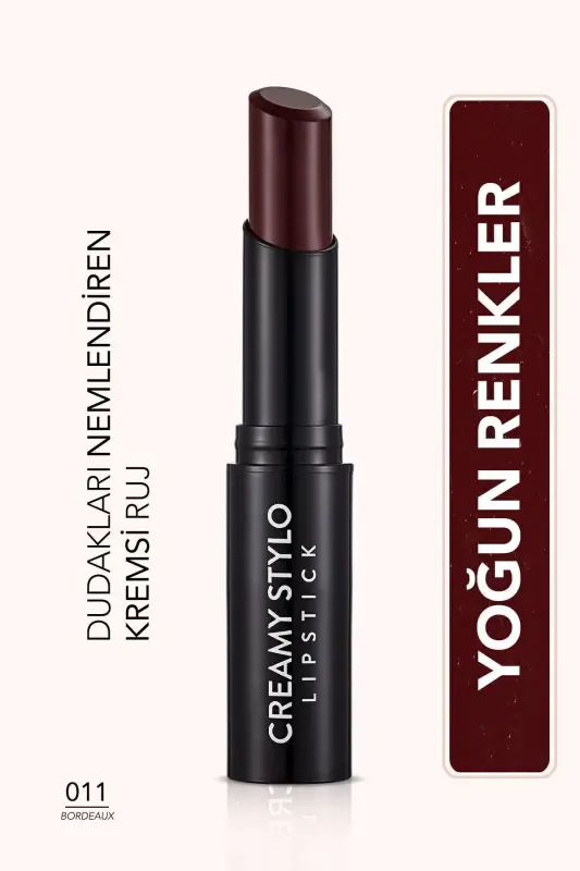Yarı Parlak Stick Ruj- Creamy Stylo Lipstick -011 Bordeaux- 8682536013710 - 011 BORDEAUX - 1