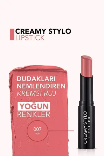 Yarı Parlak Stick Ruj (pastel Pembe) - Creamy Stylo Lipstick - 007 Pinky - 8682536013673 - 007 PINKY - 6