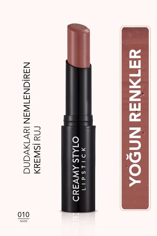 Yarı Parlak Stick Ruj- Creamy Stylo Lipstick -010 Nude-8682536013703 - 010 NUDE - 1