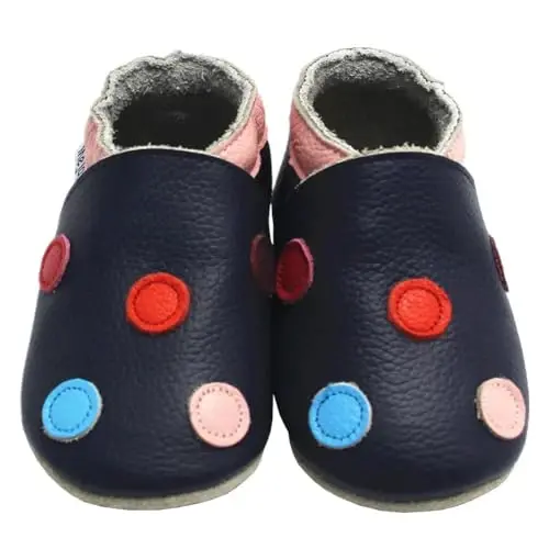 Mejale Baby Shoes Soft Sole Leather Moccasins Cartoon Butterfly Infant Toddler First Walker Slippers - 2