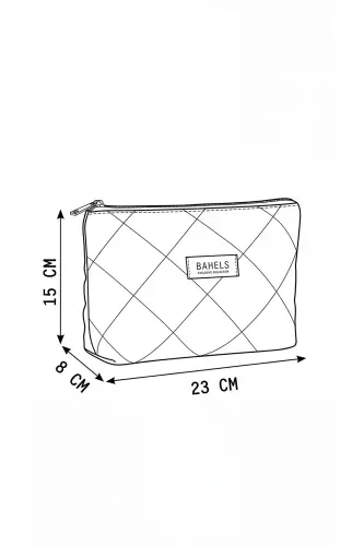 Lyla Pembe Çizgili Makyaj Çantası - Pembe33 - 3
