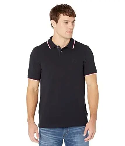 Armani Exchange Mens Slim Fit Cotton Pique Tipped Polo - 1