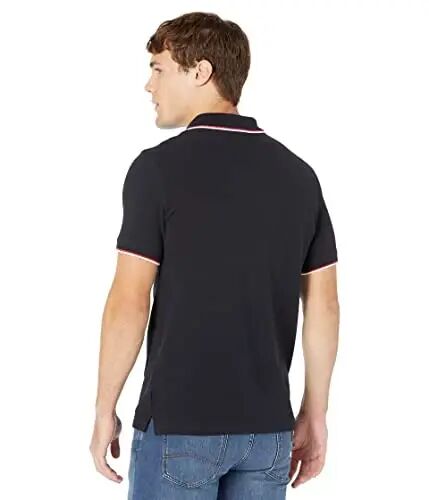 Armani Exchange Mens Slim Fit Cotton Pique Tipped Polo - 2
