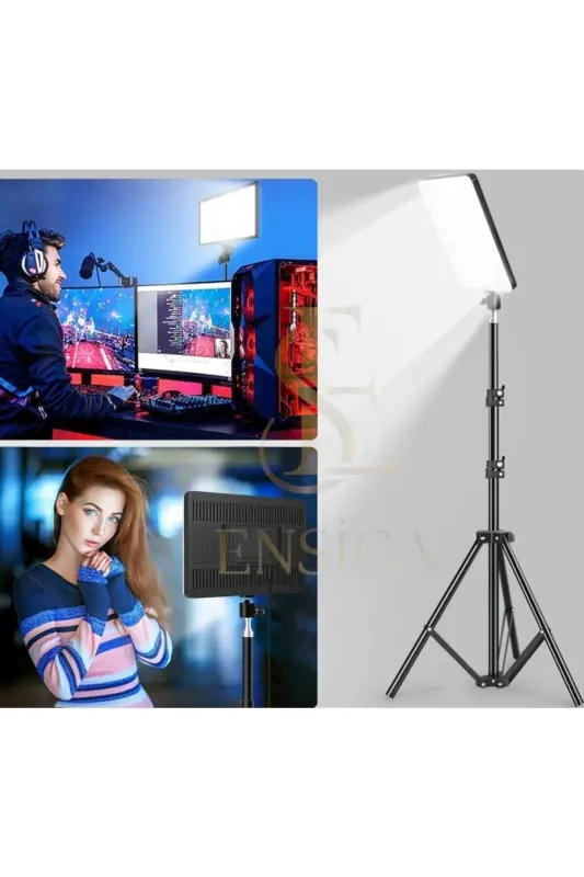 Megalux Profesyonel Fotoğraf Ve Video Için Çekim Işığı Ring Lıght Stüdyo 18 Inç +2,1 Metre Tripod - KARE SİYAH 18 - 3