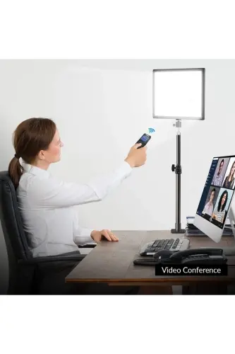 Megalux Profesyonel Fotoğraf Ve Video Için Çekim Işığı Ring Lıght Stüdyo 10 Inç +2,1 Metre Tripod - KARE 12 SİYAH 