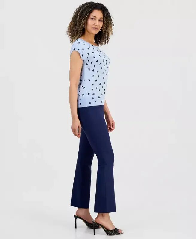 Petite Mid-Rise Bootcut Pants, Petite & Petite Short, Created for Modazone - Intrepid Blue - 4