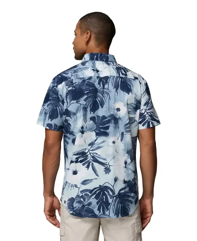 Men's Rapid Rivers Printed Shirt - Collegiate Navy/Flower Blur - 4