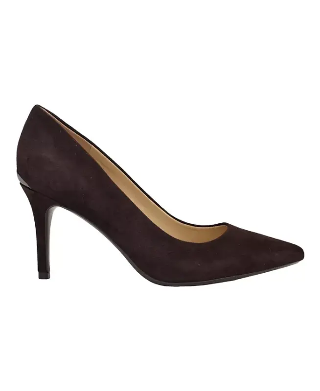 Women's Gayle Classic Pointed Toe Stiletto Pumps - Dark Brown Suede - 2