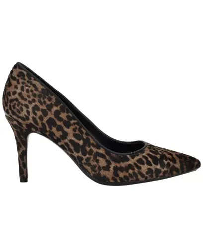 Women's Gayle Classic Pointed Toe Stiletto Pumps - Dark Leopard Calf Hair - 2