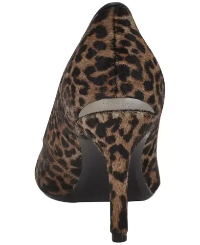 Women's Gayle Classic Pointed Toe Stiletto Pumps - Dark Leopard Calf Hair - 3