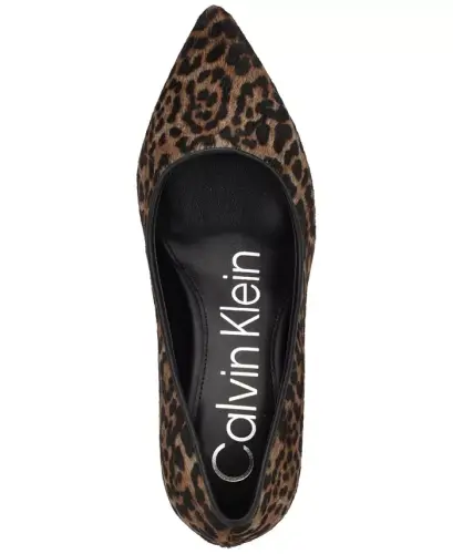 Women's Gayle Classic Pointed Toe Stiletto Pumps - Dark Leopard Calf Hair - 4