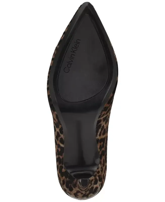 Women's Gayle Classic Pointed Toe Stiletto Pumps - Dark Leopard Calf Hair - 5