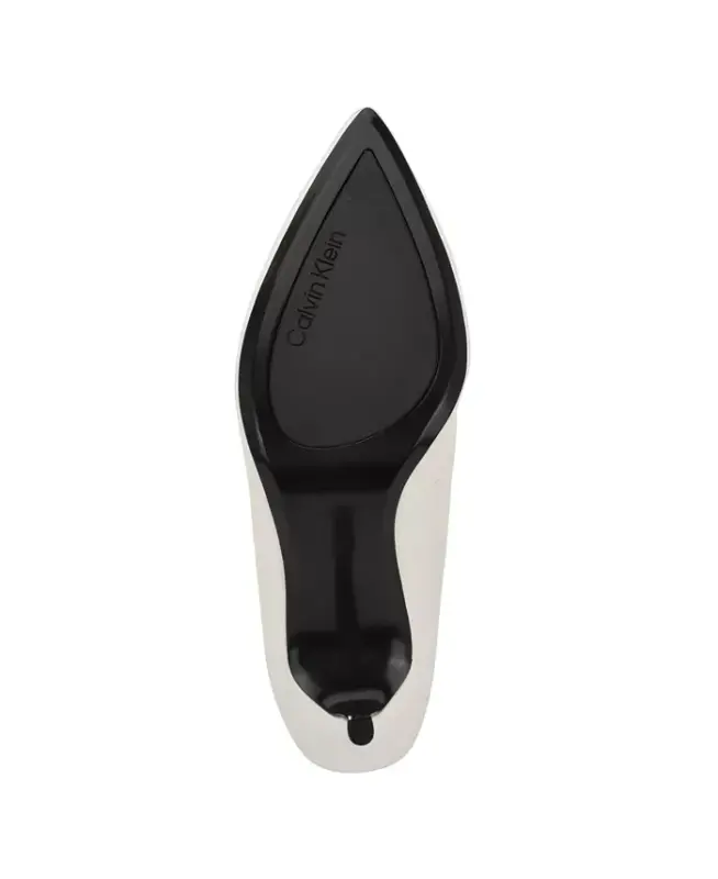 Women's Gayle Classic Pointed Toe Stiletto Pumps - White Saffiano - 5
