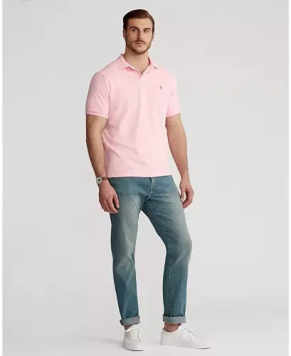 Men's Big & Tall Solid Polo Shirt - Carmel Pink - 2
