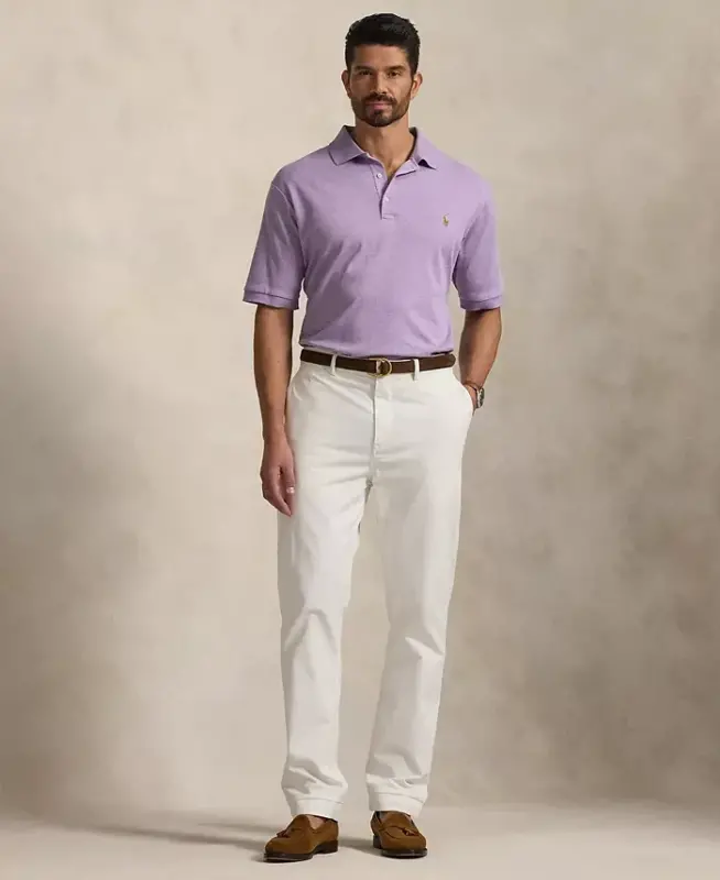 Men's Big & Tall Solid Polo Shirt - Purple Heather - 2