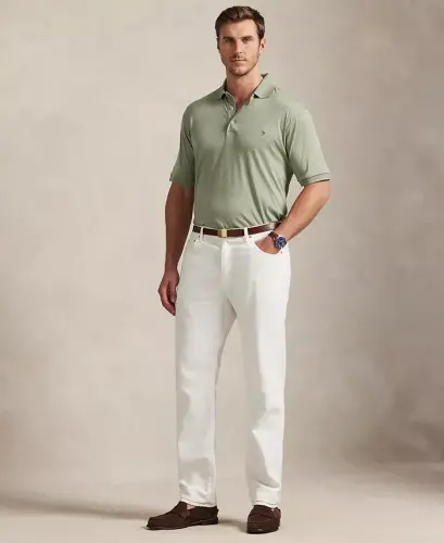 Men's Big & Tall Solid Polo Shirt - Greenery Heather - 2
