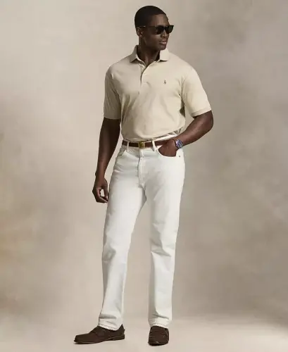 Men's Big & Tall Solid Polo Shirt - Expedition Dune Heather 