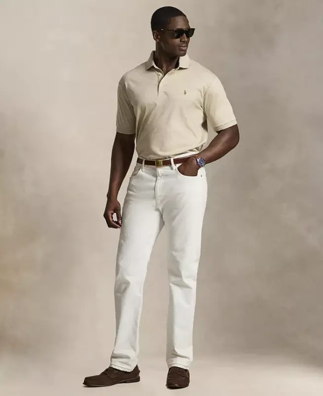 Men's Big & Tall Solid Polo Shirt - Expedition Dune Heather - 1