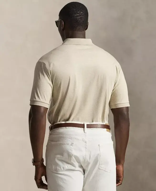 Men's Big & Tall Solid Polo Shirt - Expedition Dune Heather - 3