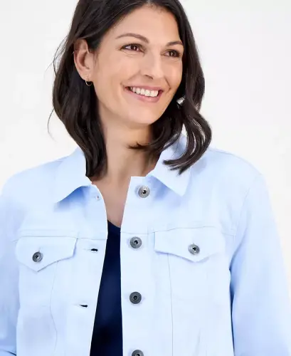 Women's Classic Denim Jacket, Created for Modazone - Rain Song - 6