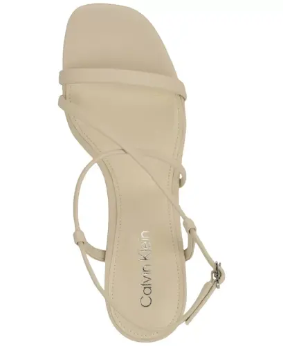 Women's Ishaya Strappy Low Stiletto Sandals - Tofu - 4