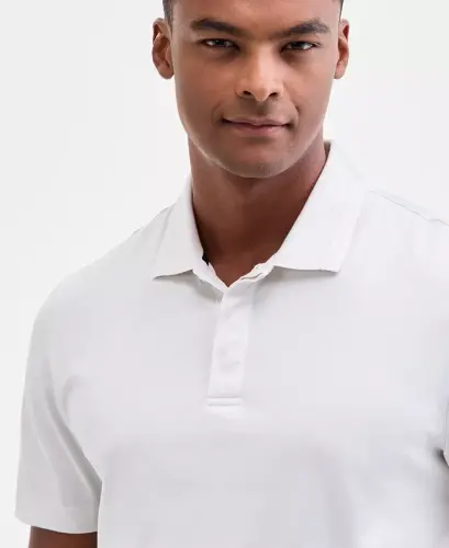 Men's Regular-Fit Mercerized Polo Shirt - Vintage White - 8
