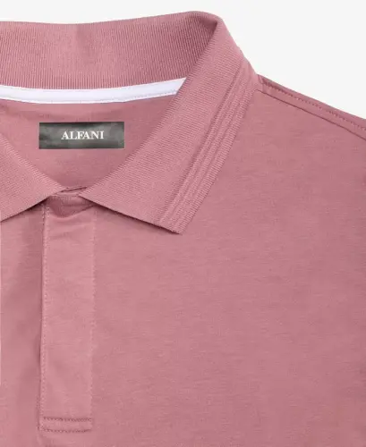 Men's Regular-Fit Mercerized Polo Shirt - Smoked Rose - 6