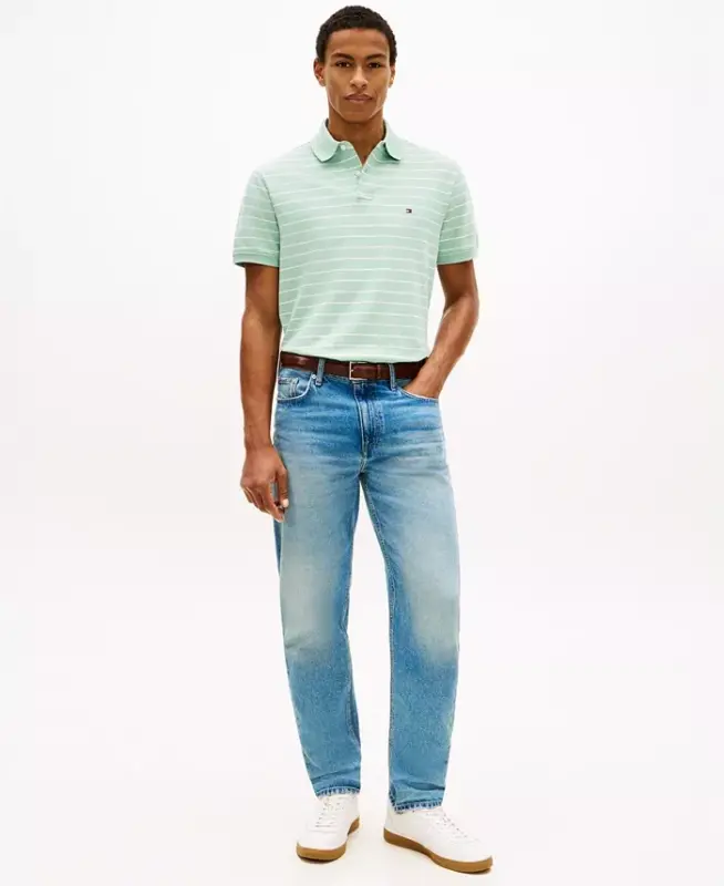 Men's Iconic 1985 Slim-Fit Polo Shirt - Crushed Mint / White - 2