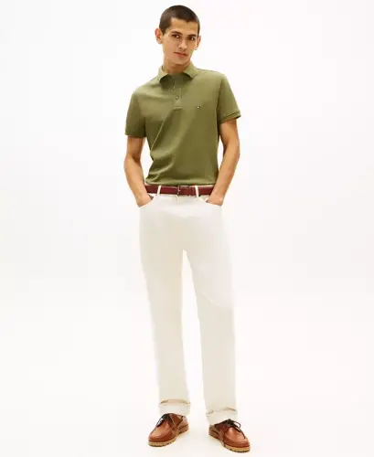Men's Iconic 1985 Slim-Fit Polo Shirt - Dark Artichoke - TOMMY HILFIGER (1)