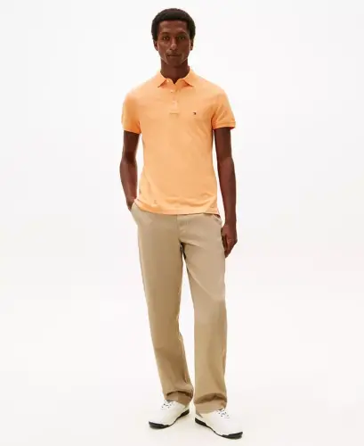 Men's Iconic 1985 Slim-Fit Polo Shirt - Fruity Orange - TOMMY HILFIGER (1)