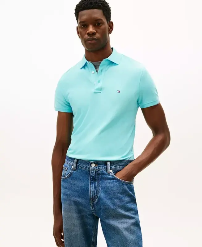 Men's Iconic 1985 Slim-Fit Polo Shirt - Dewy Blue - 1