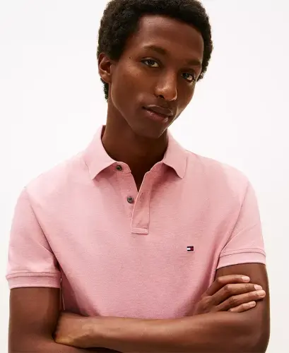 Men's Iconic 1985 Slim-Fit Polo Shirt - Camelia Blush Heather - 3