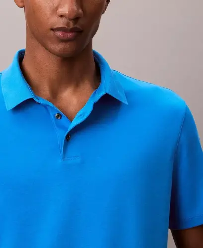 Men's Supima Short-Sleeve Polo Shirt - French Blue - 4