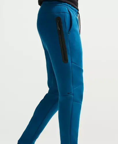 Men's Tech Fleece Drawstring Joggers Pants - Court Blue/Black - 3