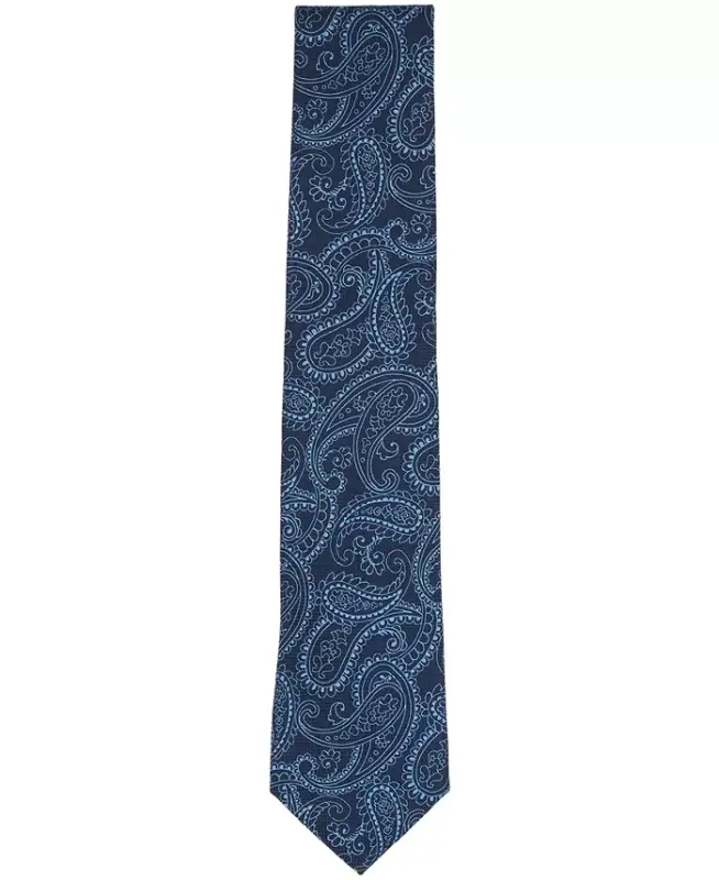 Men's Athleas Paisley Tie, Exclusively at Modazone - True Navy - 5
